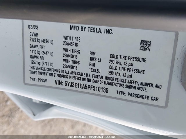 2023 TESLA MODEL 3 5YJ3E1EA5PF510135 Photo 8