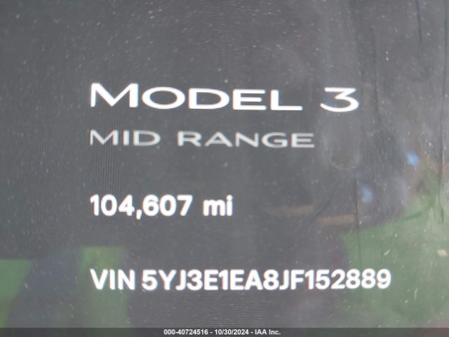 5YJ3E1EA8JF152889 Tesla Model 3 Long Range/mid Range