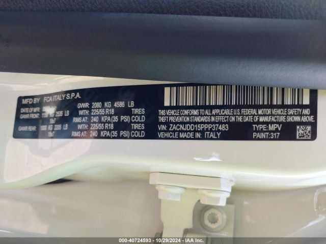 ZACNJDD15PPP37483 Jeep Renegade Limited 4x4