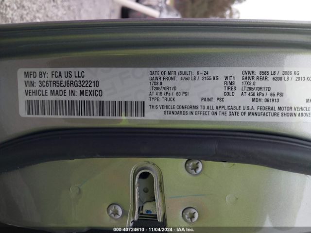 3C6TR5EJ6RG322210 RAM 2500 Power Wagon  4x4 6'4 Box