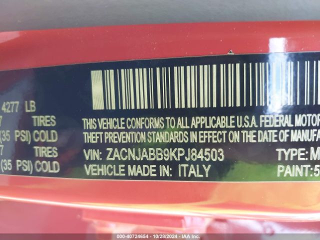 ZACNJABB9KPJ84503 Jeep Renegade Latitude Fwd