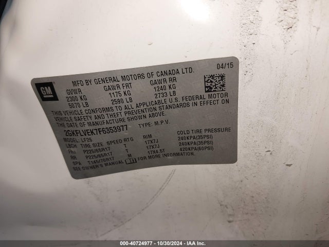 2GKFLVEK7F6353977 GMC Terrain Sle-1