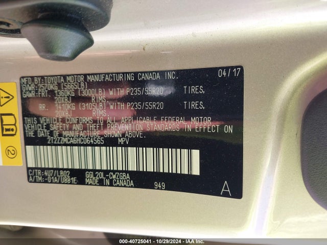 Lexus RX 350 2017 2T2ZZMCA6HC064565 Image 9