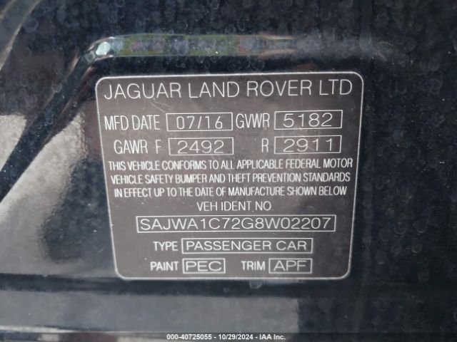 2016 JAGUAR XJ SAJWA1C72G8W02207 Photo 8