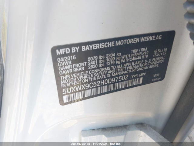5UXWX9C52H0D97502 BMW X3 Xdrive28i