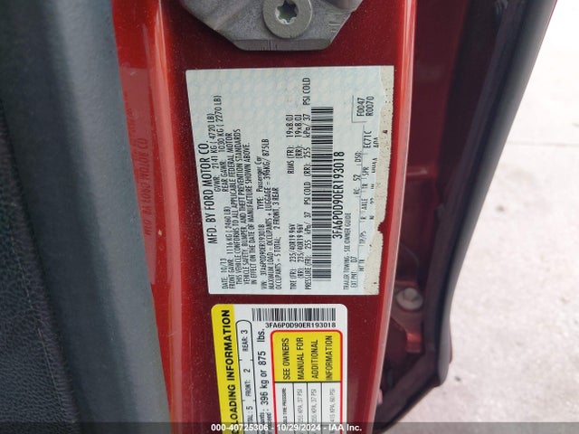 Ford Fusion Titanium 2014 3FA6P0D90ER193018 Image 9