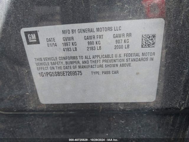 1G1PG5SB5E7269575 Chevrolet CRUZE LTZ