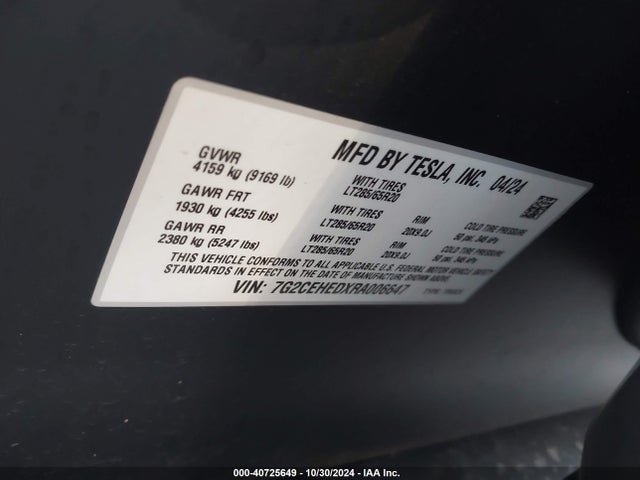 2024 TESLA CYBERTRUCK 7G2CEHEDXRA006647 Photo 8