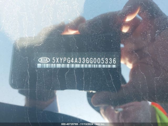 5XYPG4A33GG005336 KIA Sorento 2.4l Lx