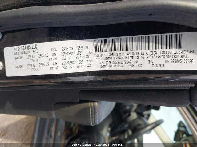 Jeep Cherokee Latitude 2016 1C4PJMCS3GW372147 Image 9