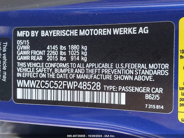 2015 MINI COUNTRYMAN WMWZC5C52FWP48528 Photo 8
