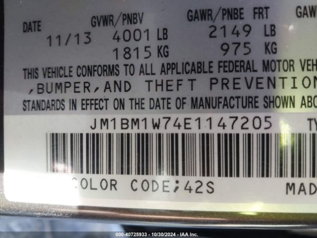 JM1BM1W74E1147205 Mazda Mazda3 I Grand Touring