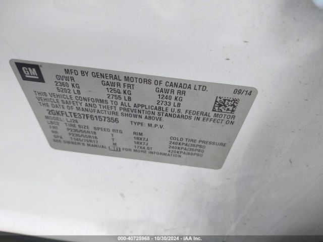 2GKFLTE37F6157356 GMC Terrain Slt-2