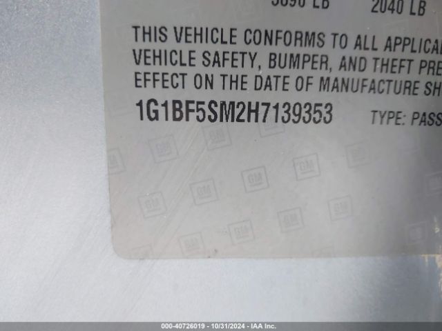 1G1BF5SM2H7139353 Chevrolet Cruze Premier Auto