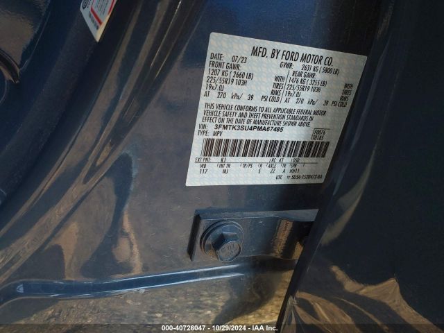 3FMTK3SU4PMA67485 Ford Mustang Mach-e Premium