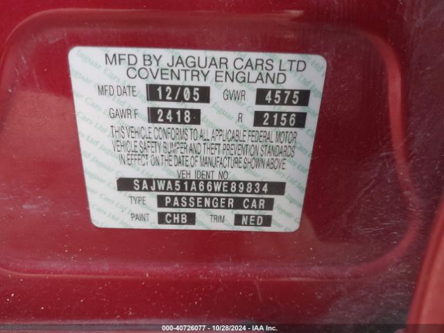 2006 JAGUAR X-TYPE SAJWA51A66WE89834 Photo 8