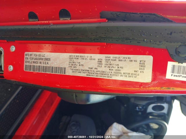 1C4PJXAG9RW139828 Jeep Wrangler 2-door Sport S 4x4