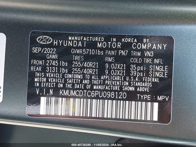 KMUMCDTC6PU098120 Genesis Gv70 3.5t Awd Sport