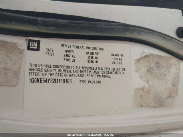 2002 CADILLAC DEVILLE 1G6KE54Y82U118108 Photo 8