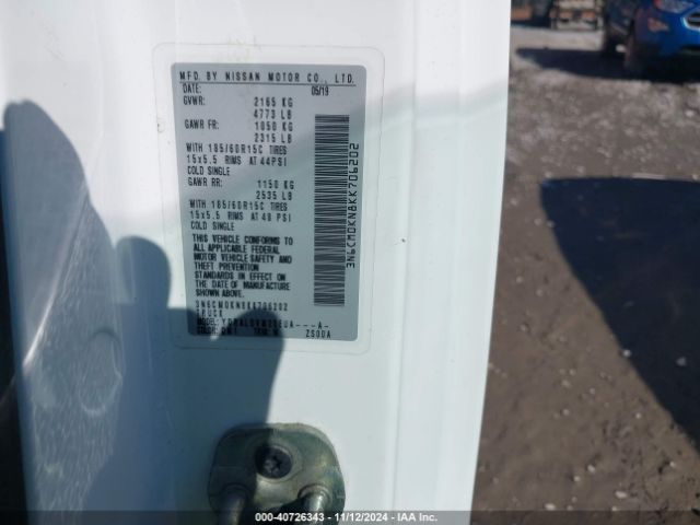 3N6CM0KN8KK706202 Nissan Nv200 S