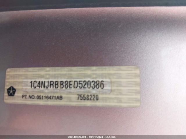 1C4NJRBB8ED520386 Jeep Patriot Sport