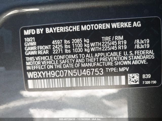 WBXYH9C07N5U46753 BMW X2 Sdrive28i