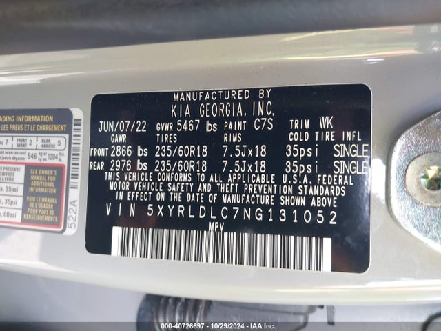 KIA Sorento X-line S 2022 5XYRLDLC7NG131052 Image 9