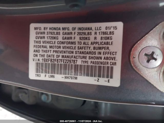 19XFB2F87FE229787 Honda CIVIC EX