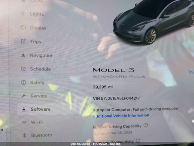 5YJ3E1EA5LF644217 Tesla Model 3 Standard Range Plus Rear-wheel Drive/standard Range Rear-wheel Drive