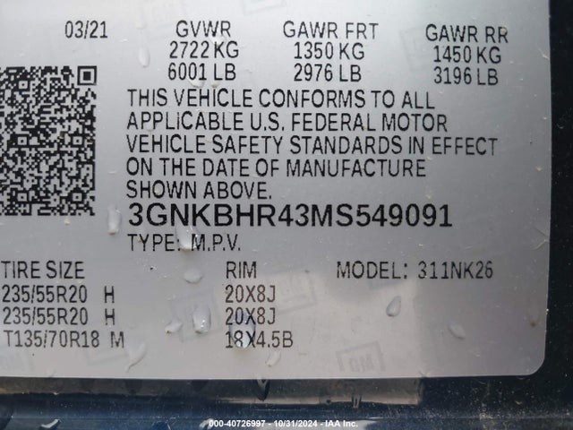 Chevrolet Blazer Awd 2lt 2021 3GNKBHR43MS549091 Image 9