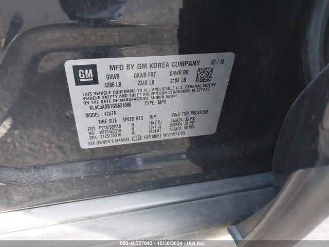 Buick Encore 2016 KL4CJASB1GB631086 Image 9