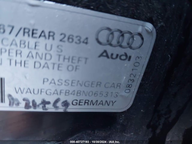 2011 AUDI A6 WAUFGAFB4BN065313 Photo 8