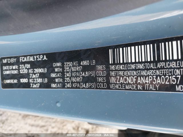 ZACNDFAN4P3A02157 Dodge Hornet Gt Awd