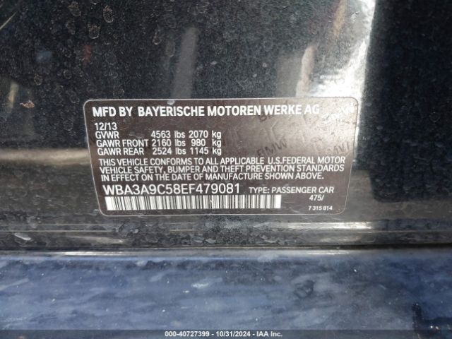 WBA3A9C58EF479081 BMW 335i