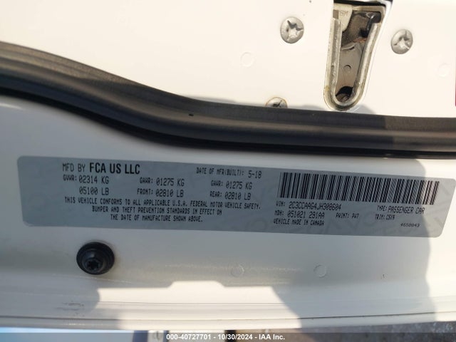 2C3CCAAG4JH308604 Chrysler 300 Touring