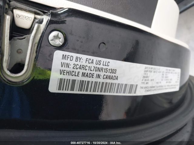 2C4RC1L70NR151303 Chrysler Pacifica Hybrid Touring L
