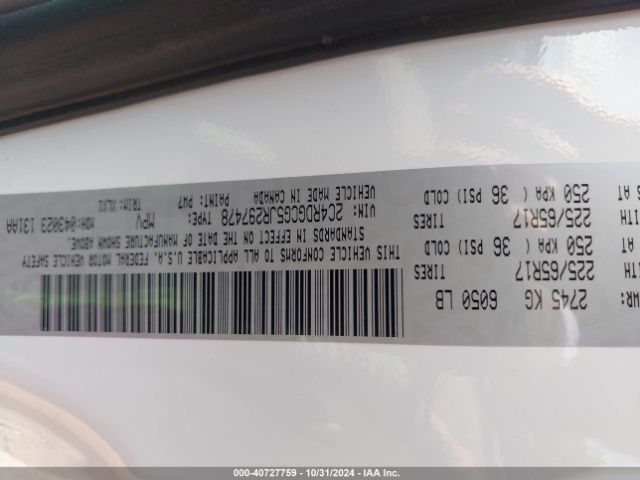 2C4RDGCG5JR297478 Dodge Grand Caravan Sxt