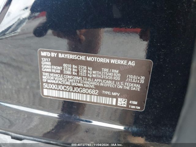 5UXKU0C59J0G80682 BMW X6 Sdrive35i