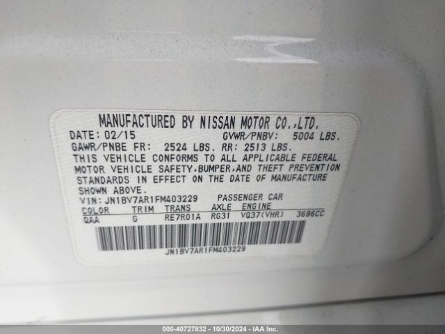 JN1BV7AR1FM403229 Infiniti Q50 Premium