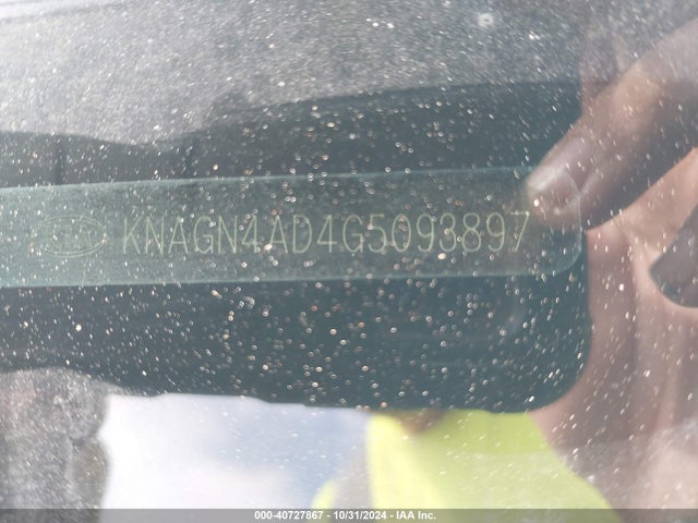 KNAGN4AD4G5093897 KIA Optima Hybrid Ex