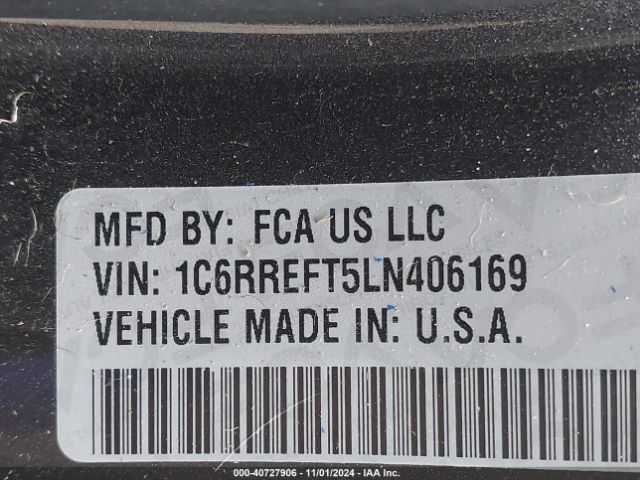 1C6RREFT5LN406169 RAM 1500 Big Horn  4x2 5'7 Box