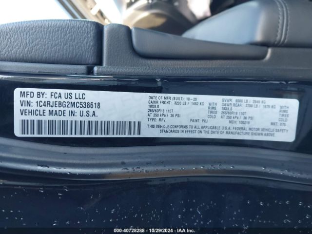 1C4RJEBG2MC538618 Jeep Grand Cherokee Limited 4x2