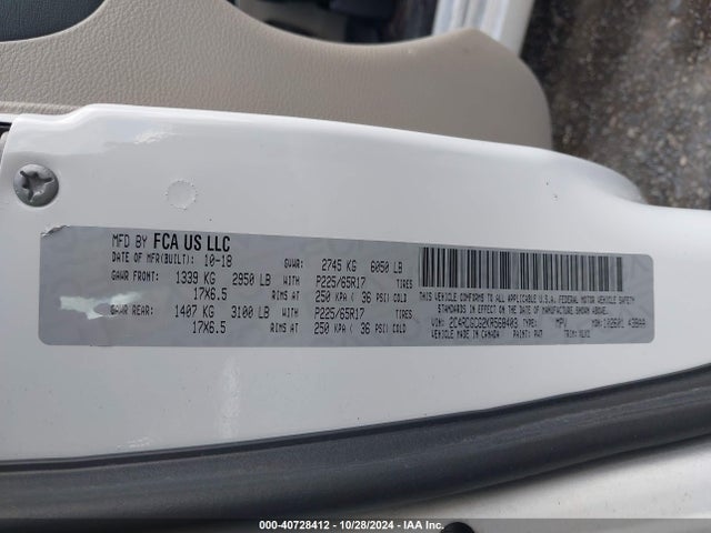 Dodge Grand Caravan Sxt 2019 2C4RDGCG2KR568403 Image 9