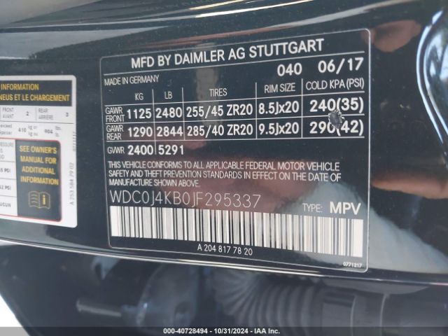 WDC0J4KB0JF295337 Mercedes-Benz Glc 300 Coupe 4matic