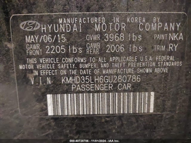 Hyundai ELANTRA GT 2016 KMHD35LH6GU280786 Image 9