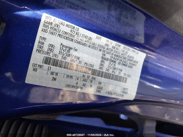 Ford FOCUS SE 2014 1FADP3K24EL168491 Image 9