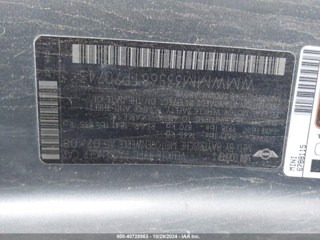 2008 MINI COOPER S CLUBMAN WMWMM33568TP70743 Photo 8