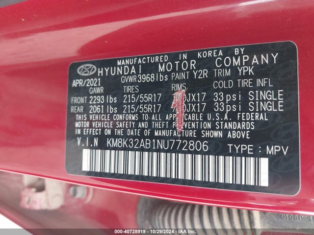 Hyundai Kona Sel 2022 KM8K32AB1NU772806 Image 9