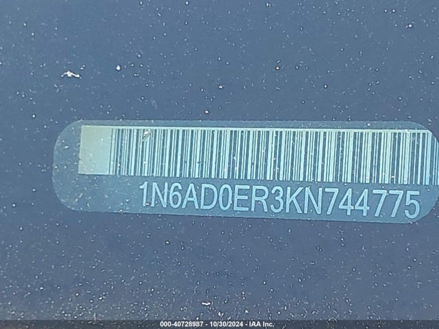 Nissan Frontier Sv 2019 1N6AD0ER3KN744775 Image 9
