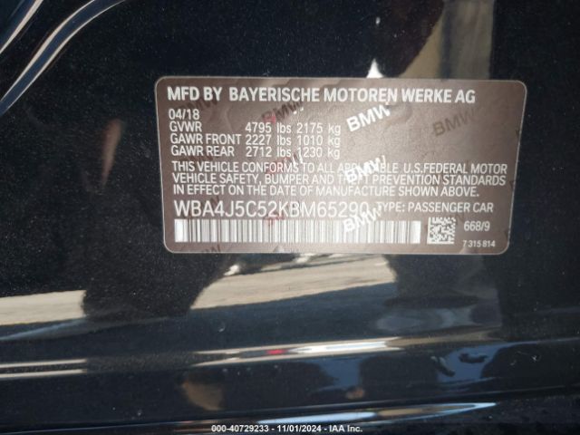WBA4J5C52KBM65290 BMW 440i Gran Coupe